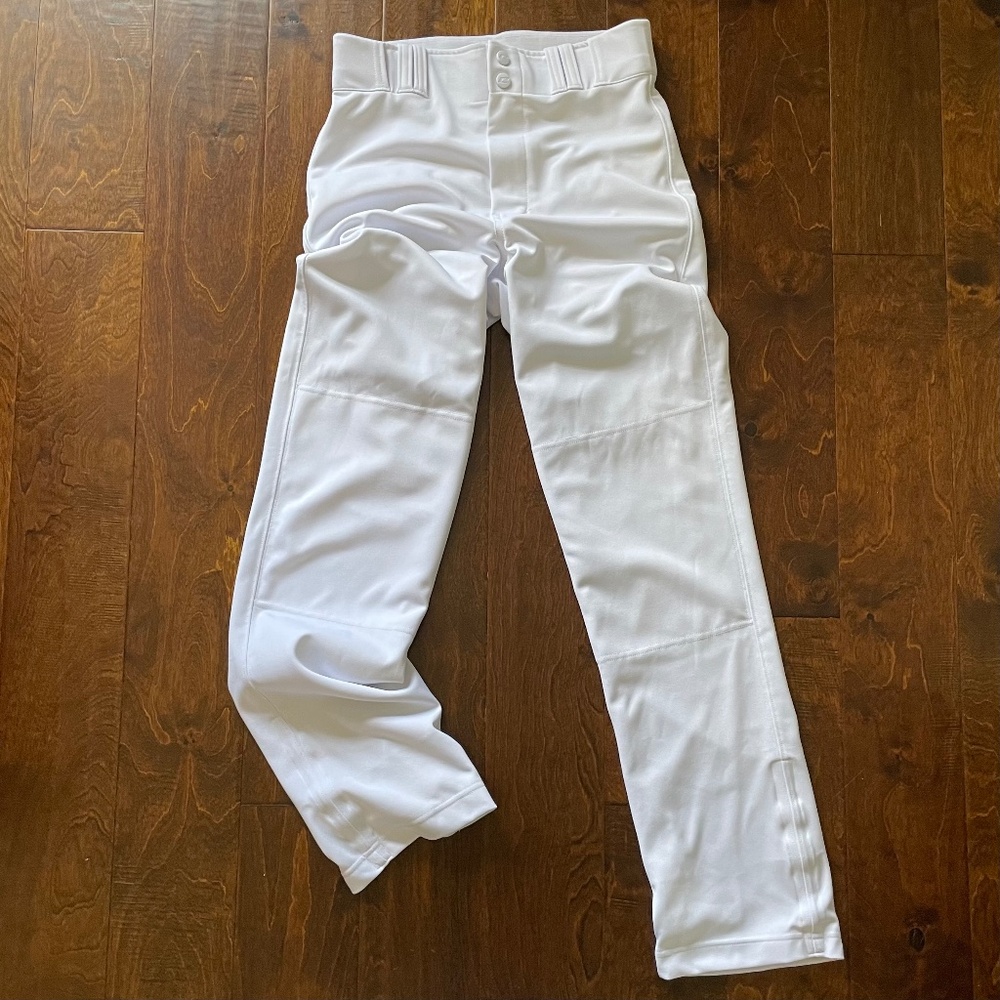 White baseball ⚾️ pants adjustable length